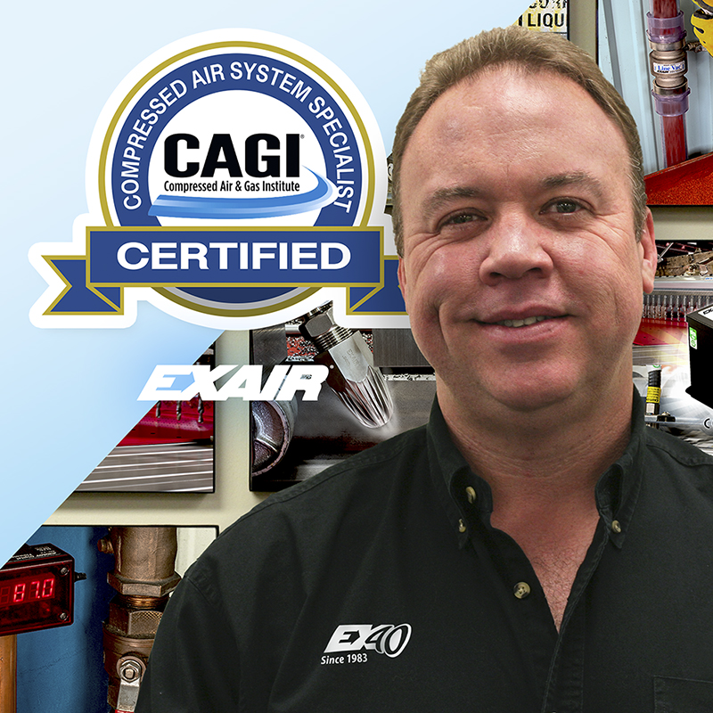 CCASS Certification for Compressed Air System Management Achieved by EXAIR Application Engineer