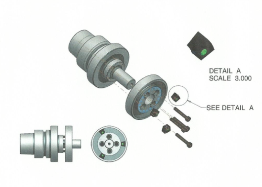 HSK50E balanceable grinding wheel arbor