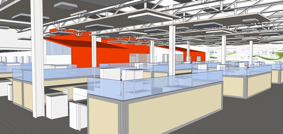 As part of its headquarters expansion, Weiler will be remodeling its office space (shown) and manufacturing operations. 