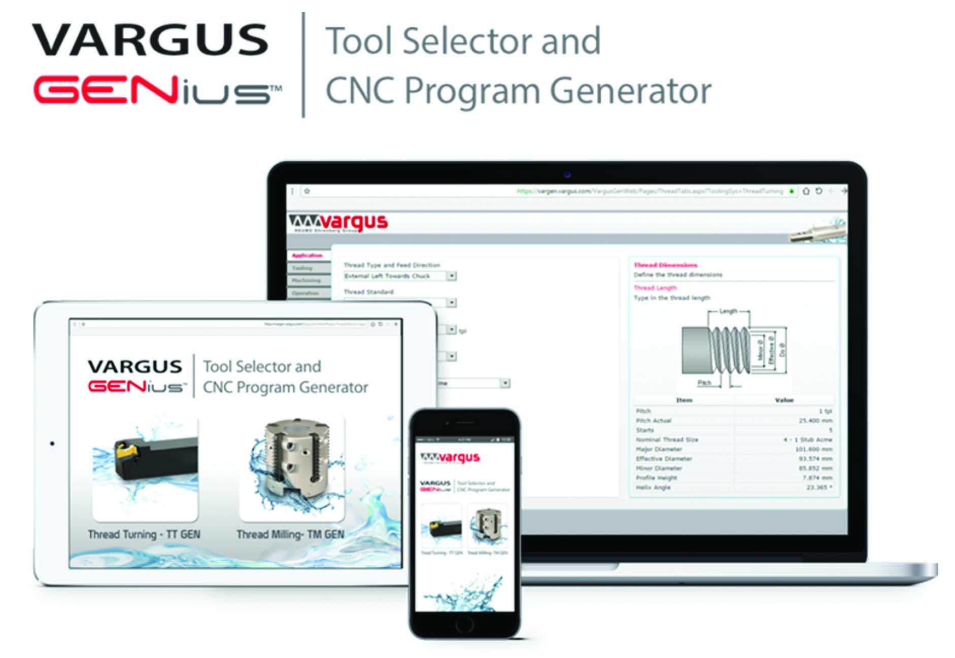 The Vargus GENius app helped improve insert life, eliminated chatter and decreased cycle time, when producing external threads in 316L stainless steel parts.