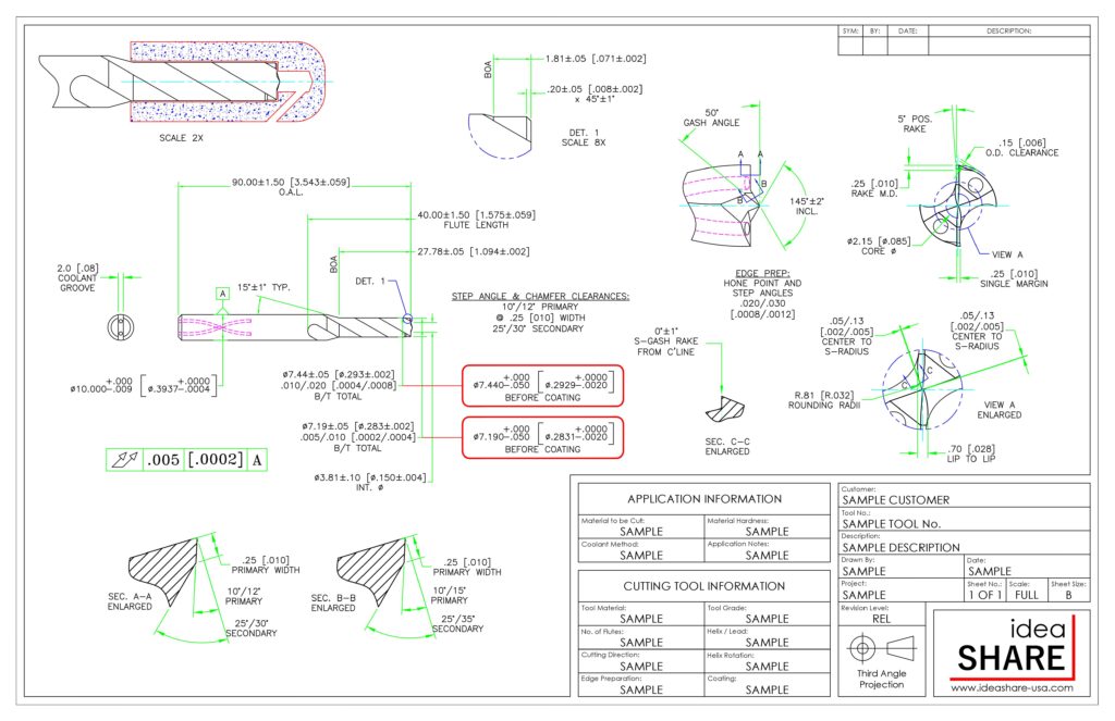 Idea Share provides cutting tool drawings and technical support