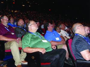 Iscar customers, distributors and team members filled the Encore Theater at the toolmaker’s product launch. Photo courtesy A. Richter.