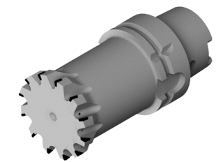 ALMU PCD angular milling cutter head