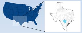 The eight-county area covered by the Alamo Manufacturing Partnership.  