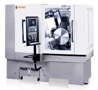 The Vollmer CHD270 saw blade grinding machine.