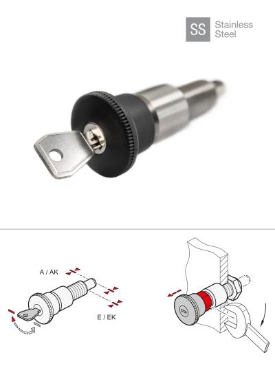 lockable Stainless Steel Indexing Plungers