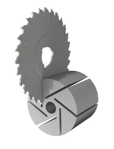 Milling Cutters are Ideal for Grooving Vane and Turbo Pump Rotors 