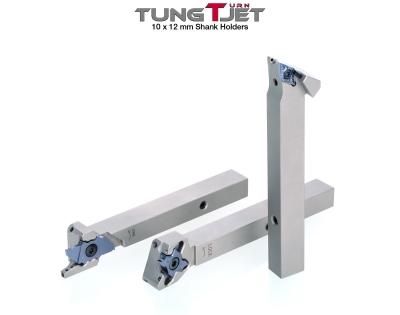 10x12 mm TungTurn-Jet Toolholders 10x12 mm TungTurn-Jet Toolholders Simplify Swiss Lathe Operations