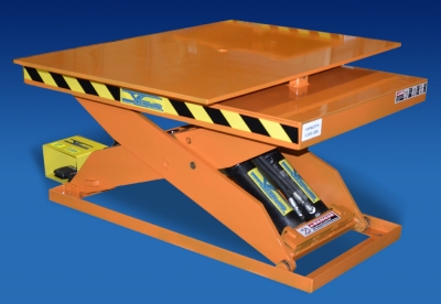 Lift Tables with Turntables Keep Workpieces Close at Hand