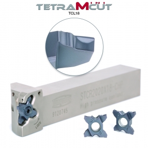 TetraMini-Cut 4-Edged Grooving Insert Line IncludeS TCL18 Inserts in 1.75 mm and 2.5 mm thicknesses. 