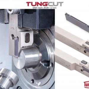 TungCut Multifunctional Grooving System Offers 1.2 mm-Wide (.047″-Wide) Grooving Insert