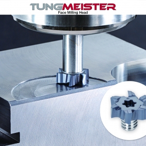 TungMeister VFM Milling Head Enables Face Milling with Exchangeable-Head End Mills 