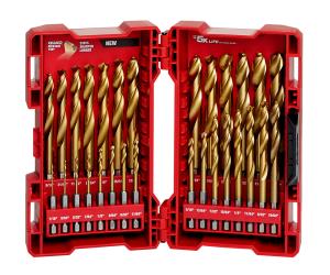 SHOCKWAVE Red Helix Titanium Drill Bits. Engineered for Extreme Durability