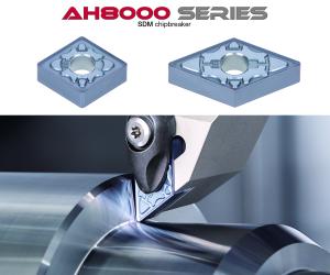 AH8000 Series of Turning Inserts Offers SDM Chipbreaker for Longer Tool Life in Heat-Resistant Superalloys