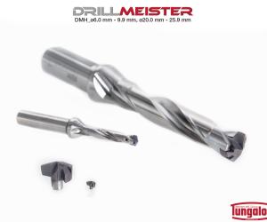 DrillMeister DMH Drill Heads Include Additional Diameters for the 6.0-9.9 mm and 20.0-25.9 mm Ranges