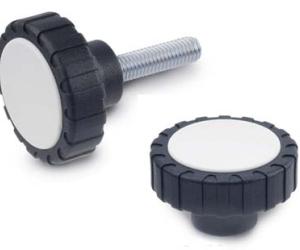 Plastic hollow knurled knobs have closed design