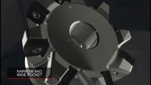 Pos / neg milling cutter in action