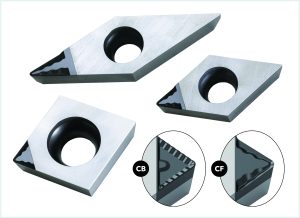 Chipbreaker on PCD-tipped inserts