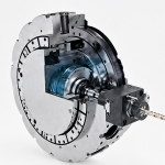 Multi-axis CNC turn-mill center with direct-drive turret system