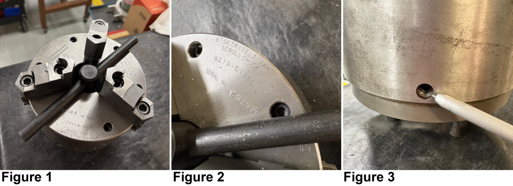 Using three-jaw set-thru chucks