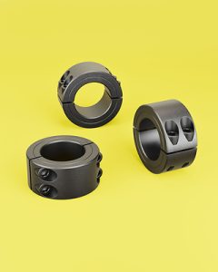Double wide shaft collars with low-profile