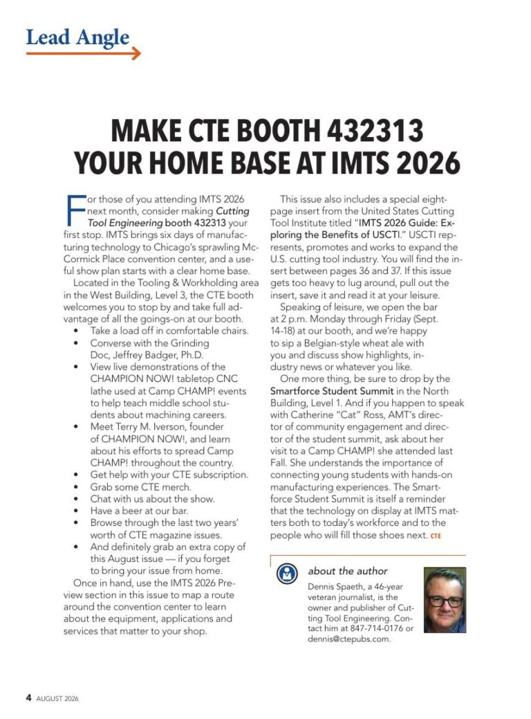 Make CTE Booth 432313 Your Home Base at IMTS 2026