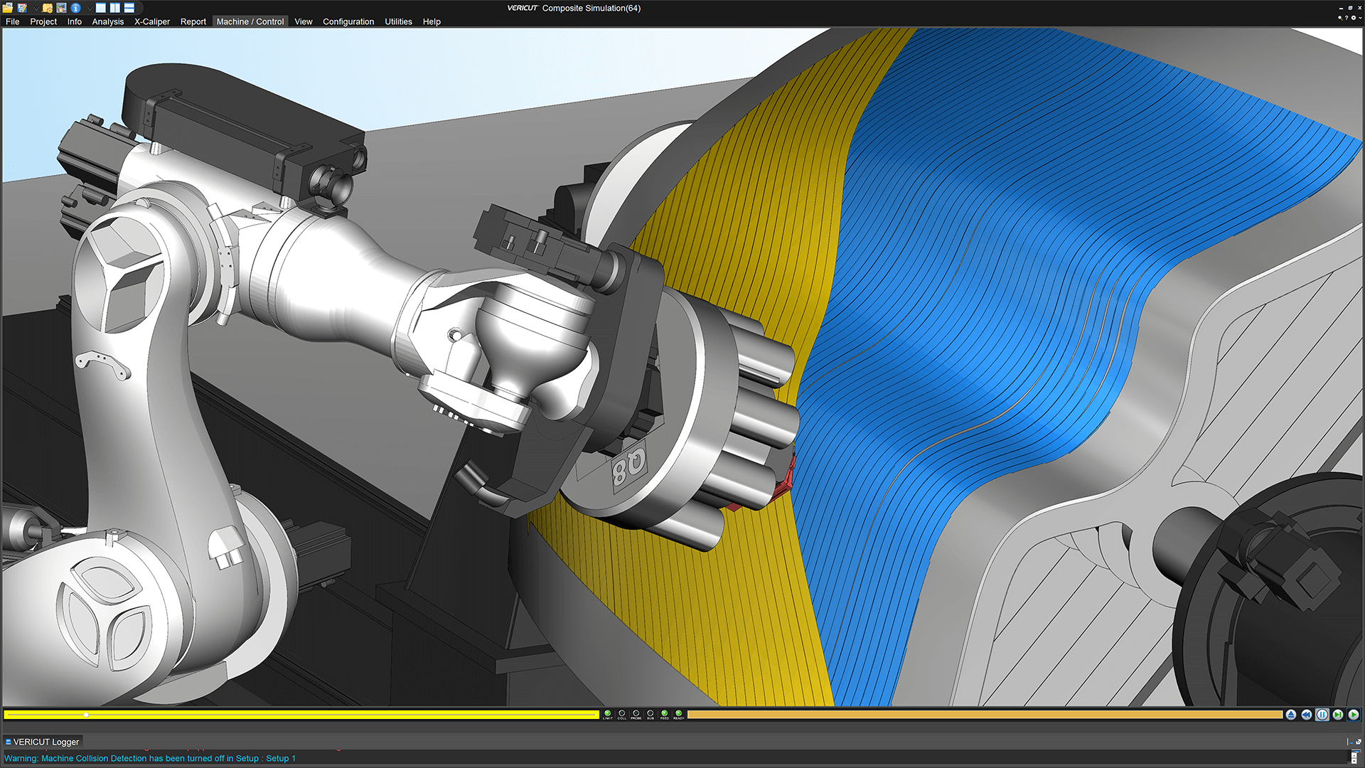 Composites manufacturing with advanced programming strategies