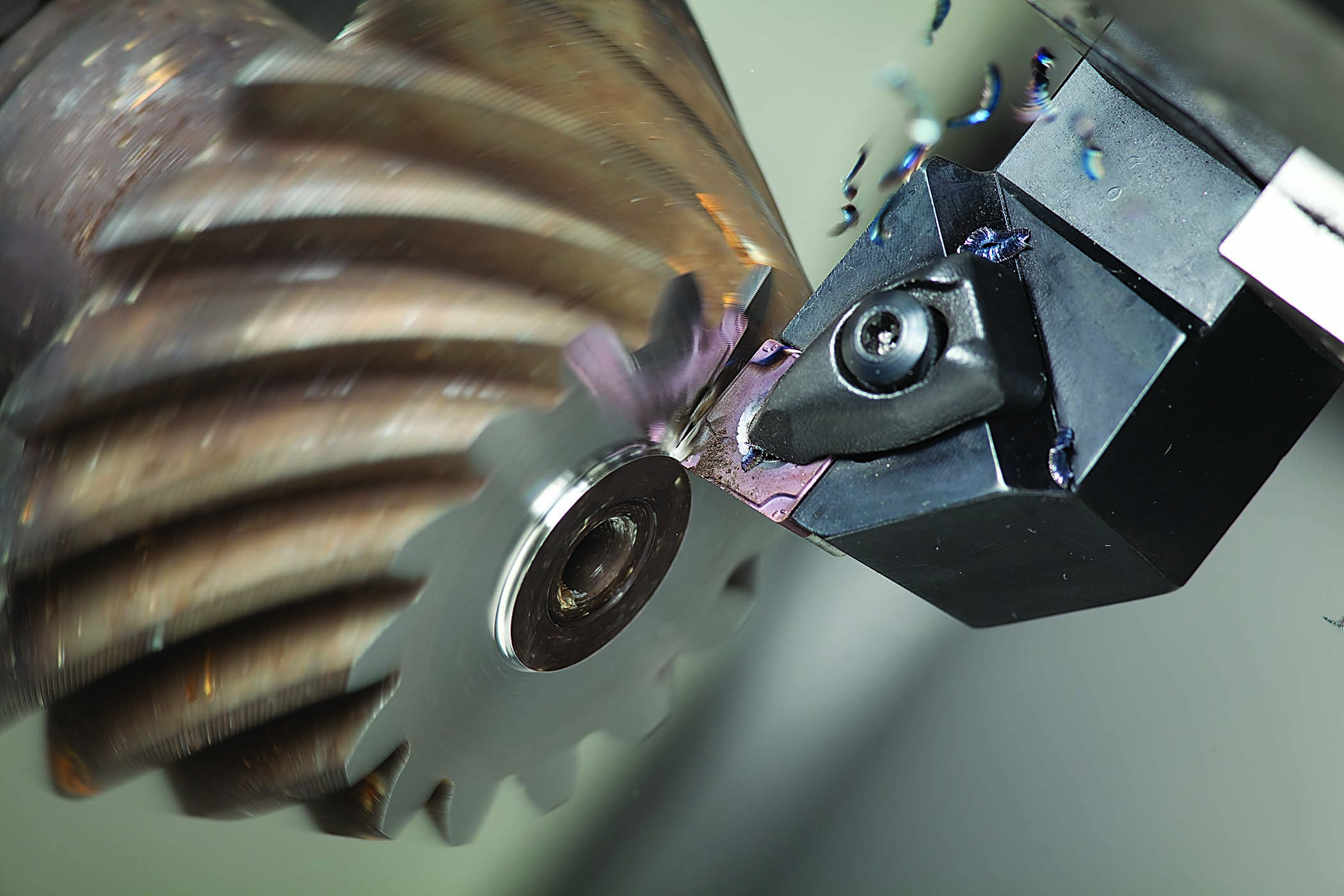 With carbide inserts, the choices are hard and tough