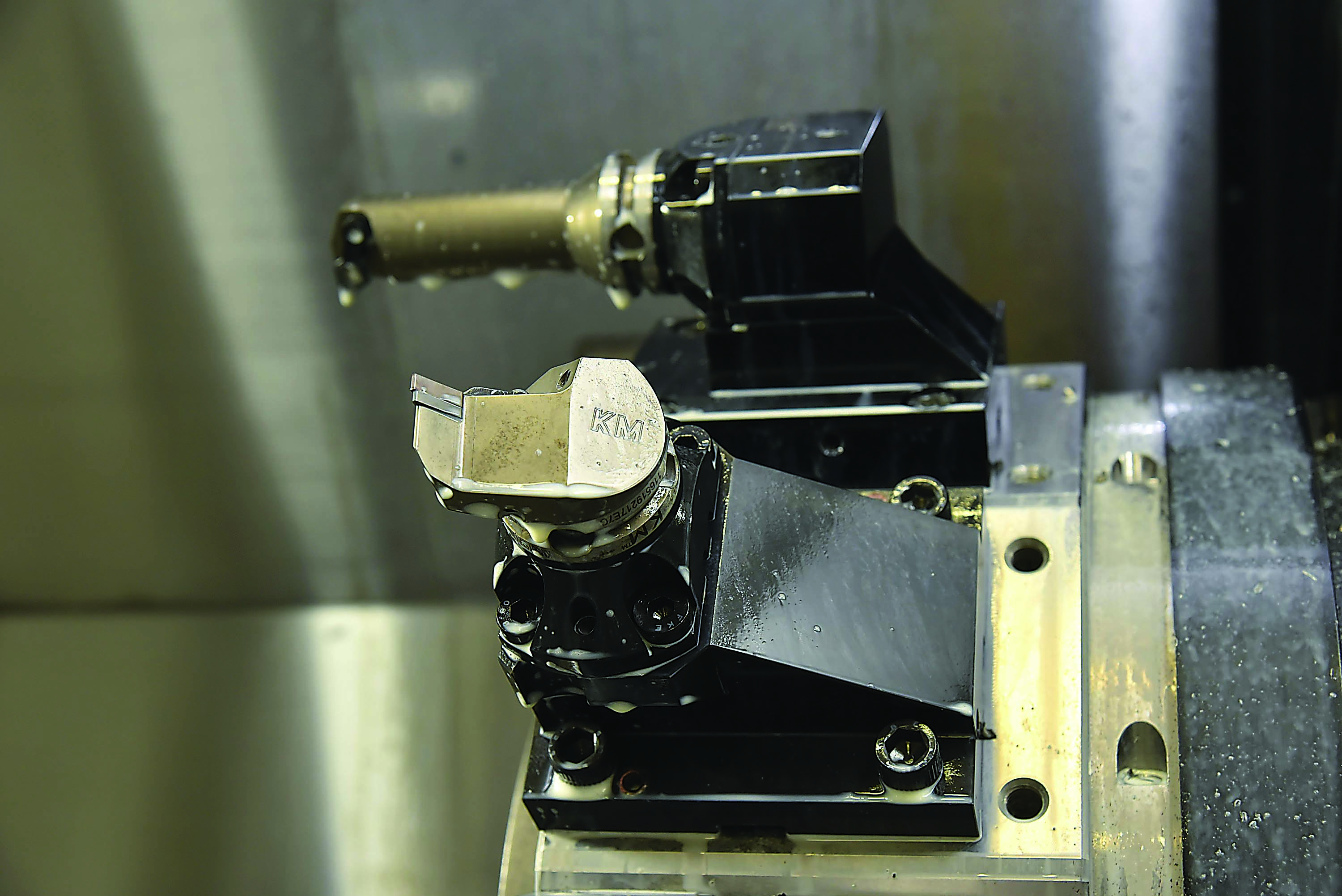 After seeing the benefits of using KM on Anthony Machine's new NLX machines, the company plans to expand its use of quick-change tooling to other areas of the shop. Photo credit: Kennametal