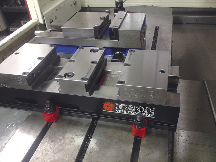 Orange Vise designed a CARVEsmart vise with the master jaw configuration integrated directly into the vise body. All images courtesy CARVEsmart. Orange Vise designed a CARVEsmart vise with the master jaw configuration integrated directly into the vise body. All images courtesy CARVEsmart.