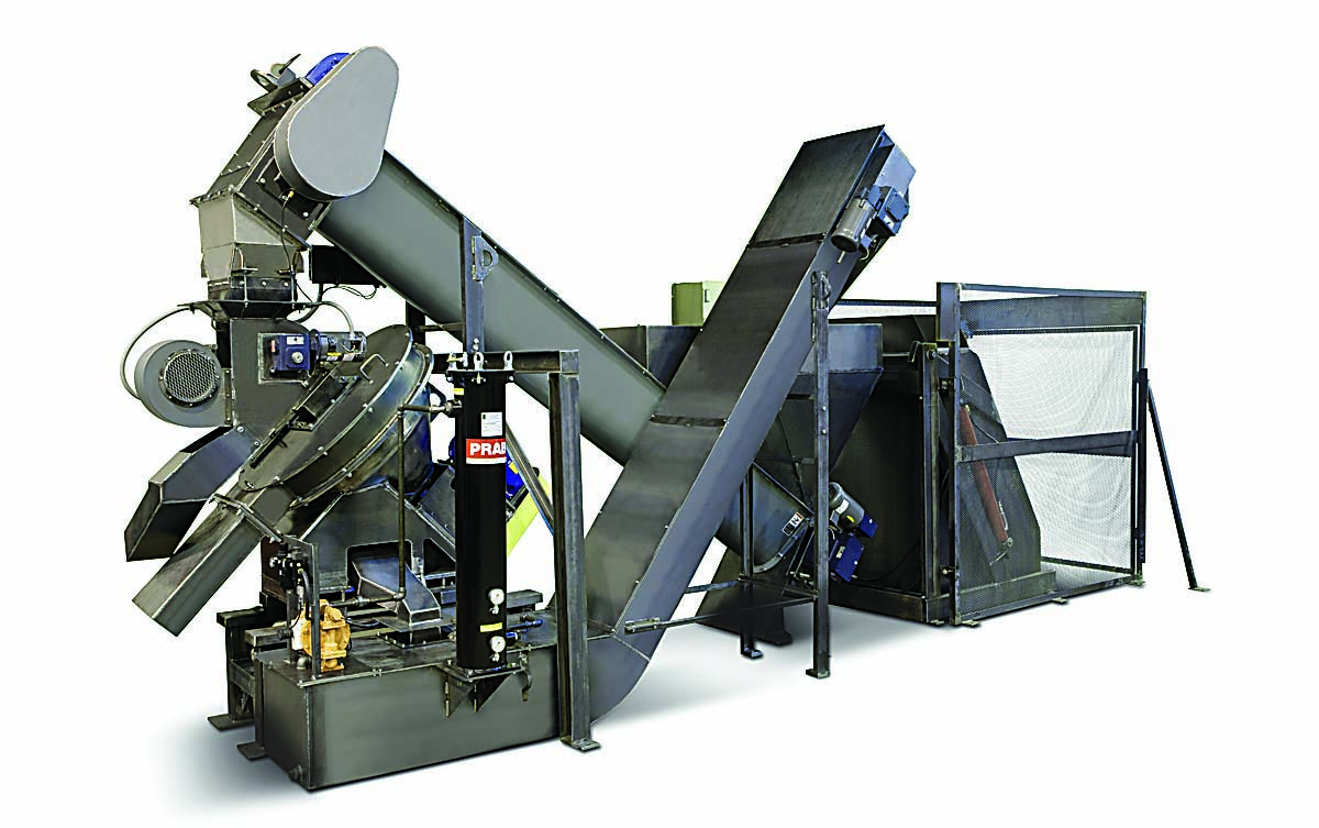 Turning and chip processing systems position an operation to increase the value of its machining scrap. Image courtesy of PRAB.