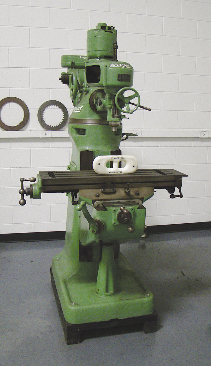 The company's first machine is this 1952 Bridgeport mill. The company's first machine is this 1952 Bridgeport mill.
