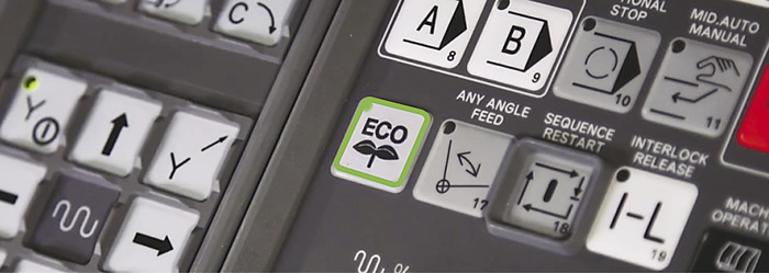 ECO suite apps are available on Okuma machines with the OSP open-architecture CNC. ECO suite apps are available on Okuma machines with the OSP open-architecture CNC.