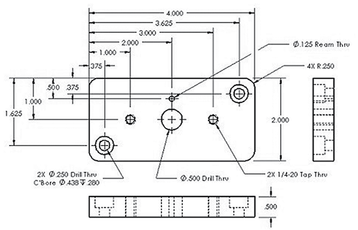 An adapter plate can be machined using manually written code. Image courtesy J. Harvey. An adapter plate can be machined using manually written code. Image courtesy J. Harvey.