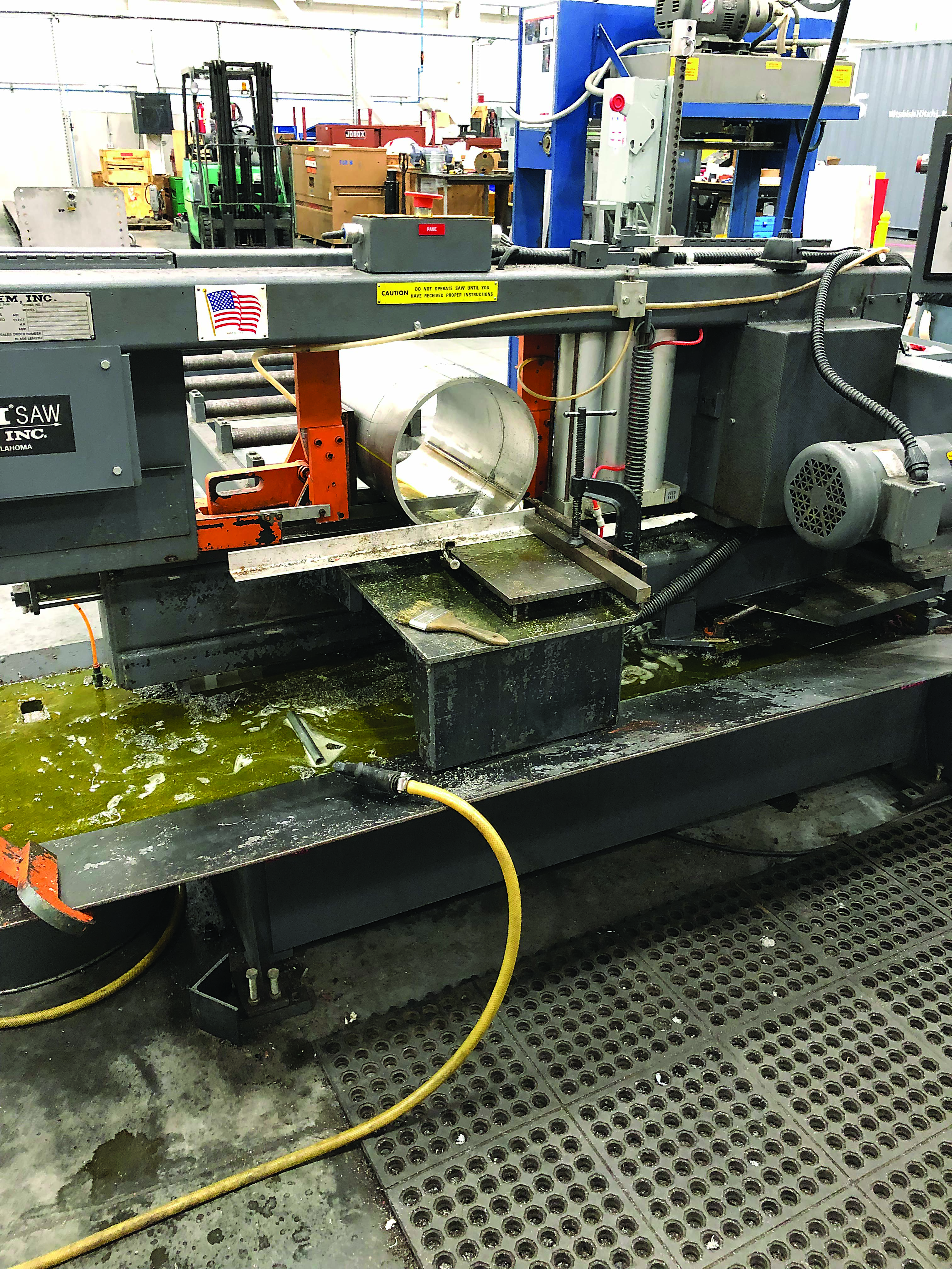 Cutting raw materials into usable workpieces