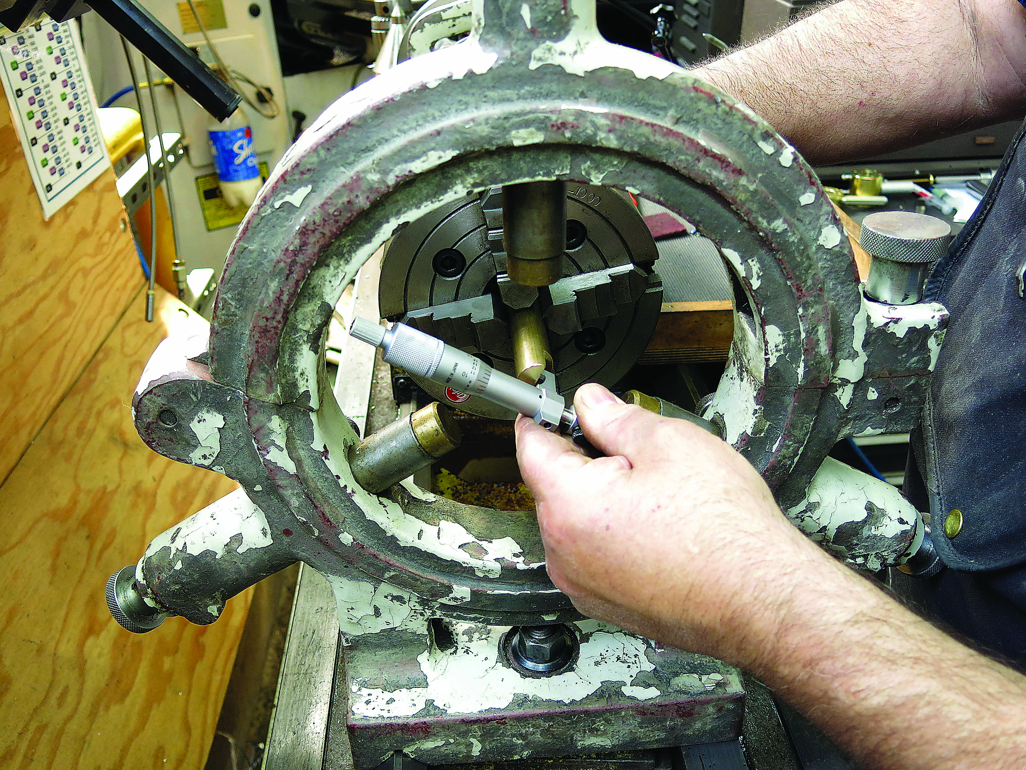 Shop Operations: Consider a 4-jaw independent lathe chuck
