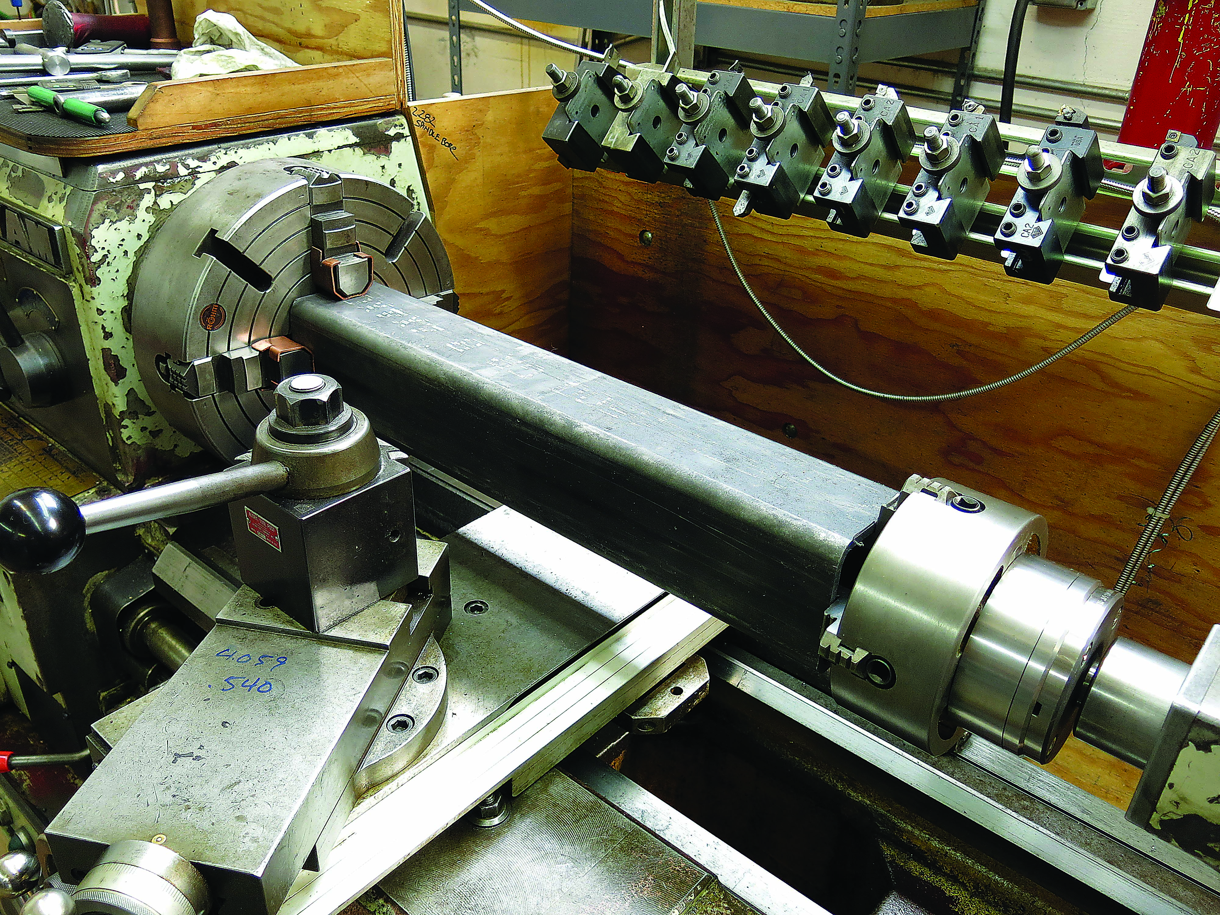 Shop Operations: Consider a 4-jaw independent lathe chuck