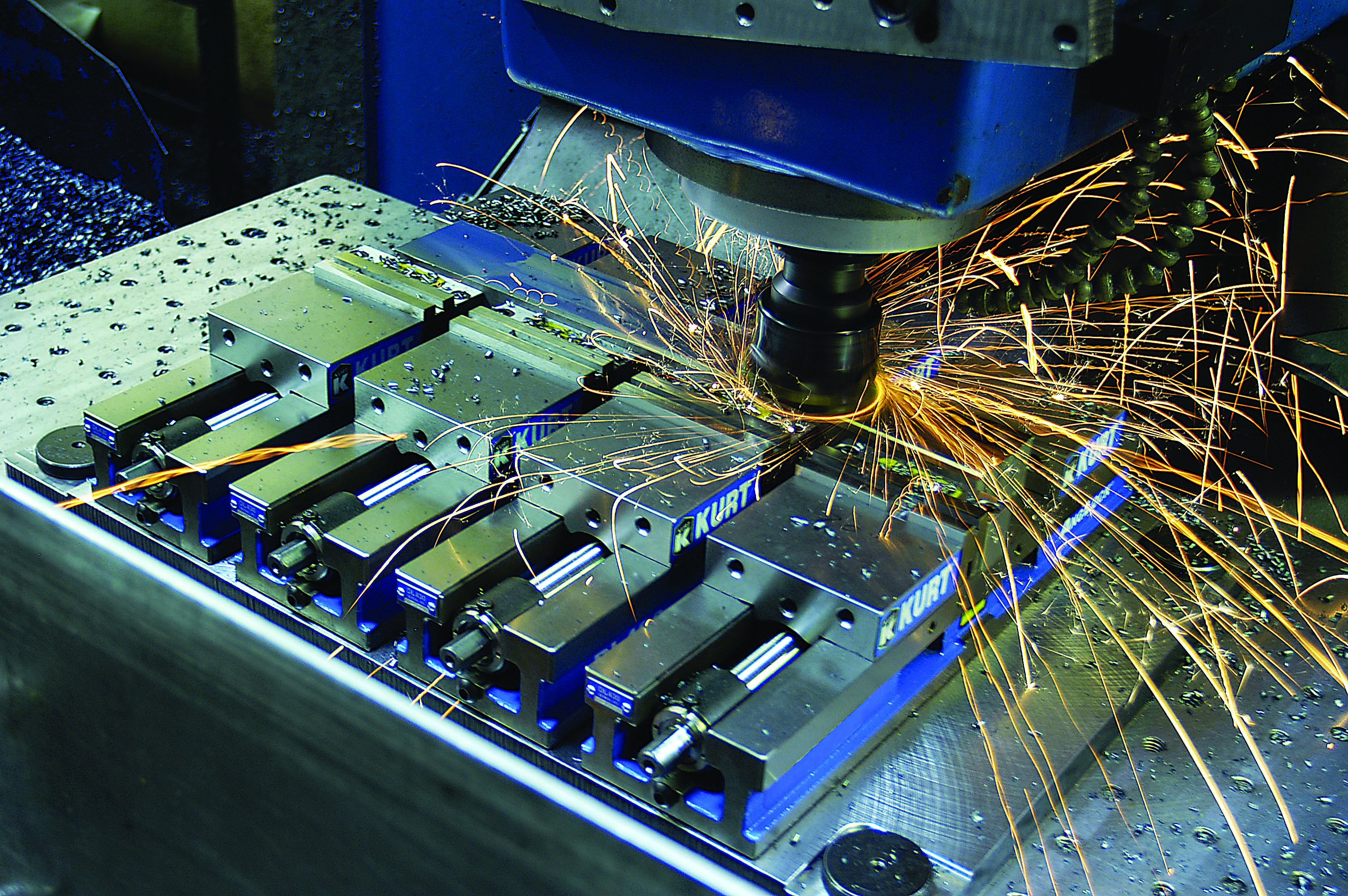 Of all the workholding methods, the machinist vise continues to be the most popular. Photo credit: Kurt Industrial Products