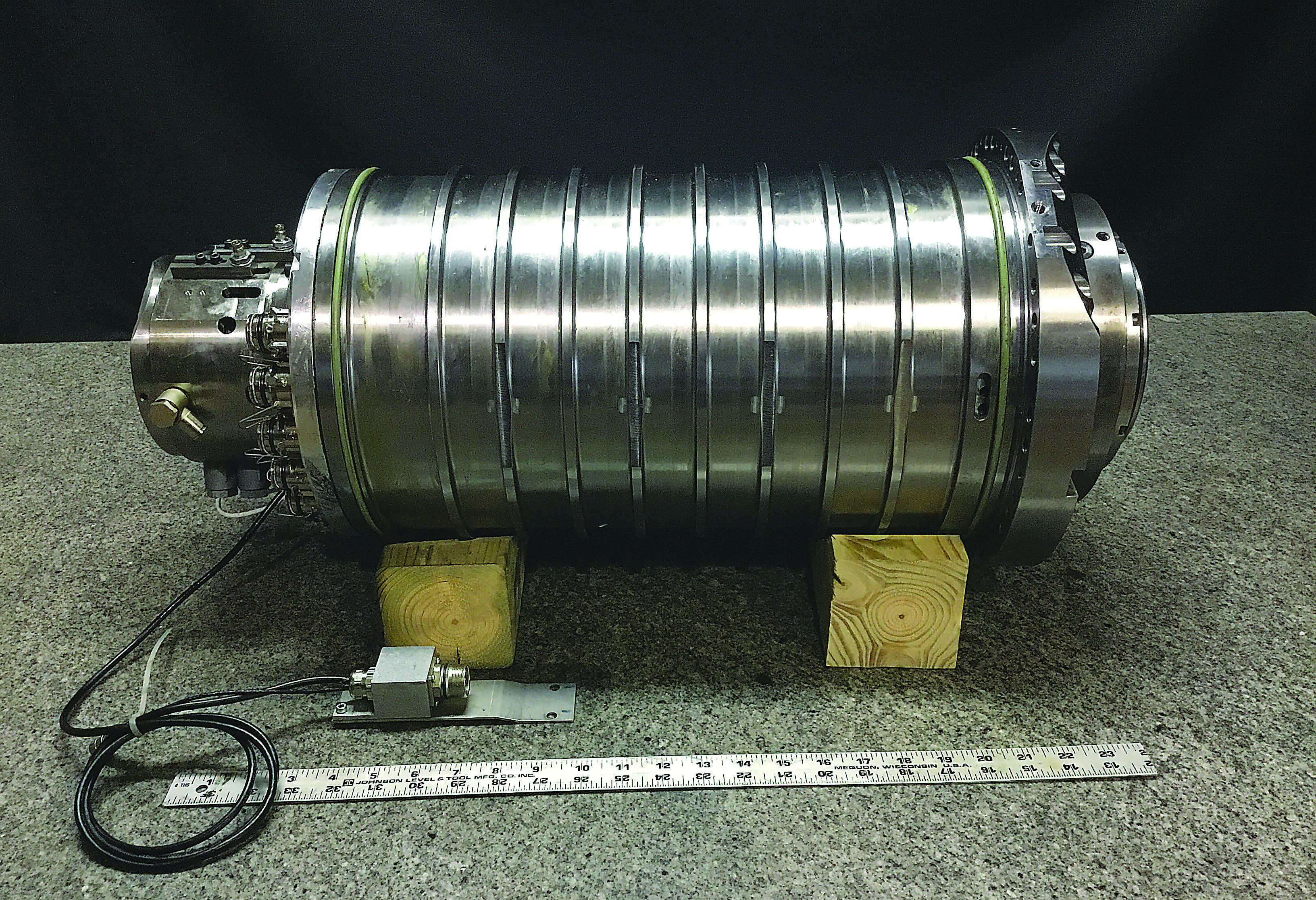 A newly rebuilt spindle, ready for installation at a customer's facility. Image courtesy of Motor City Spindle Repair.