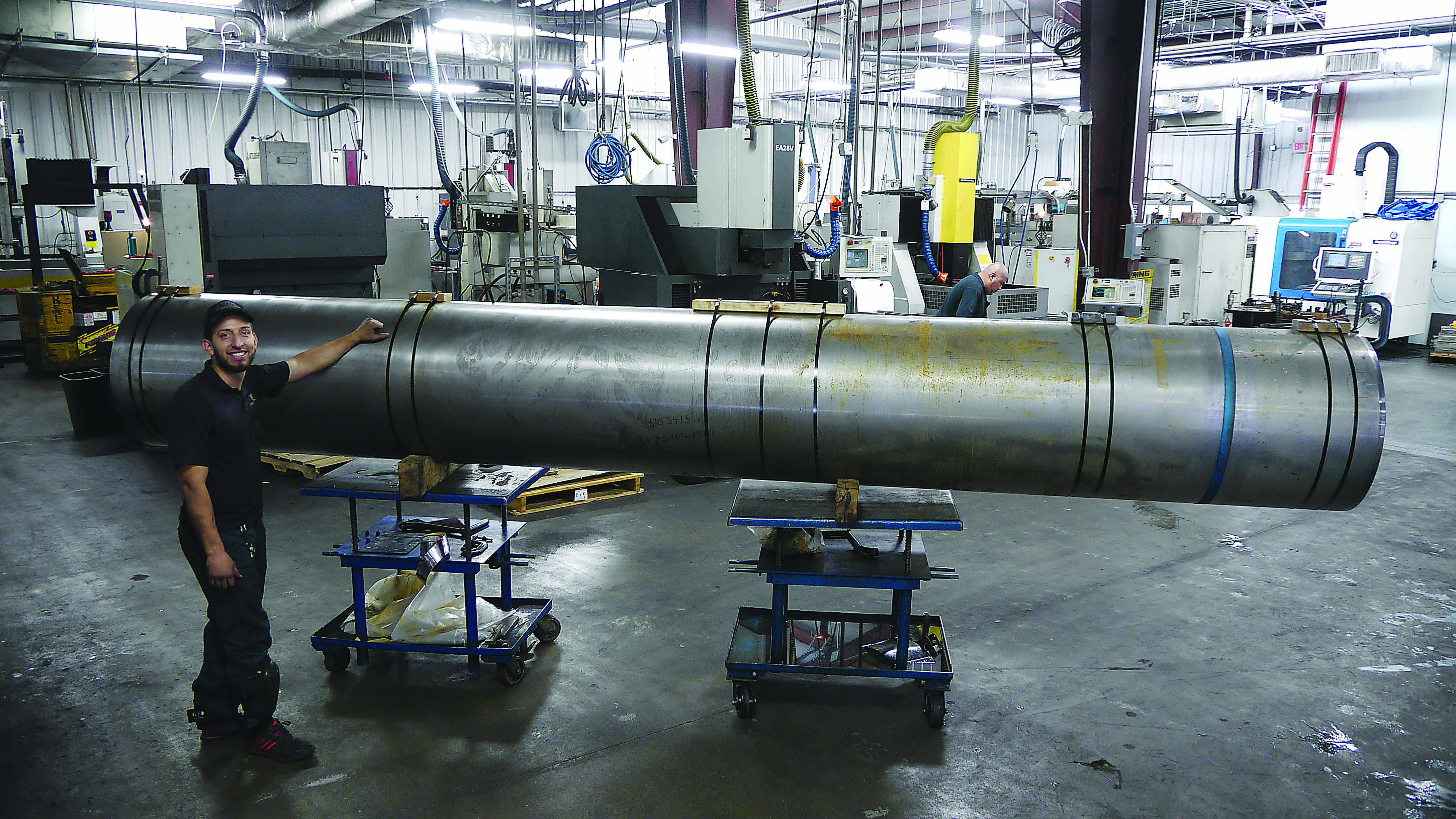 Shop tackles tall, large, unique parts