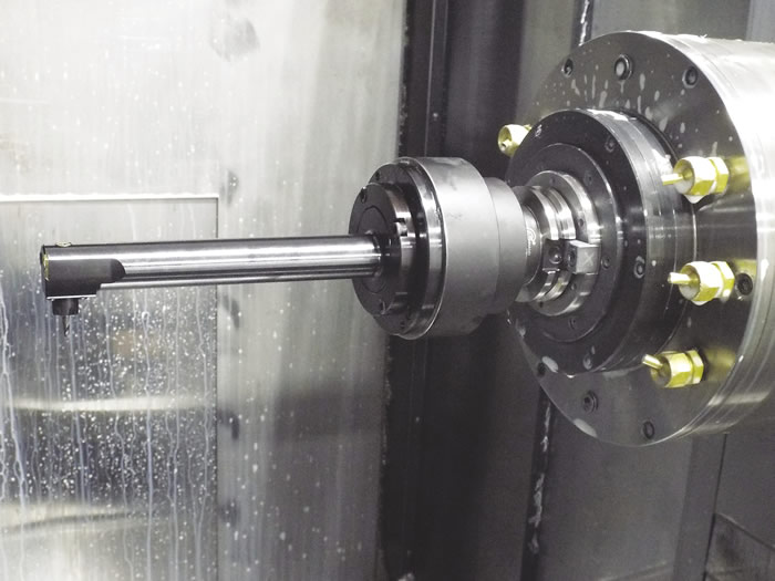 Antron Engineering and Machine applied a Titespot angle head from Eltool to mill an interrupted slot in a small-diameter bore. Antron Engineering and Machine applied a Titespot angle head from Eltool to mill an interrupted slot in a small-diameter bore.