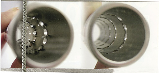 The Flex-Hone from Brush Research Manufacturing is one tool that's effective for deburring cross-holes. Photo credit: Brush Research Manufacturing