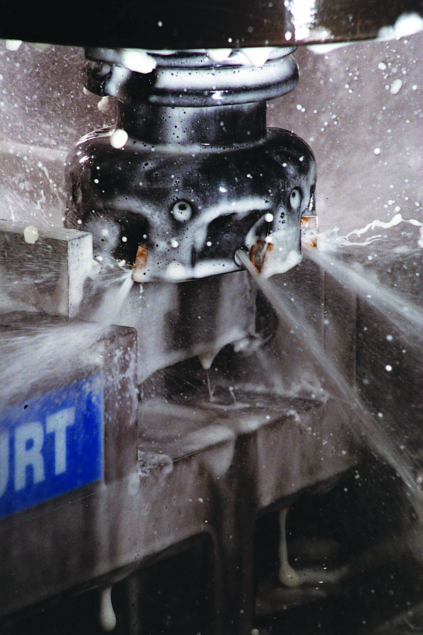 High-pressure coolant breaks the vapor barrier