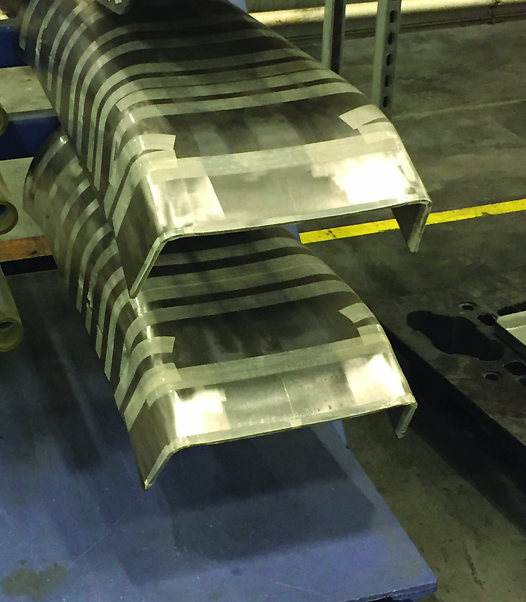 These parts have been through the waterjet machine and are ready for laser welding. Photo credit: Christopher Tate