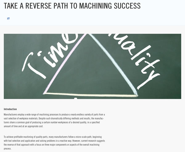 Three steps to optimizing machining