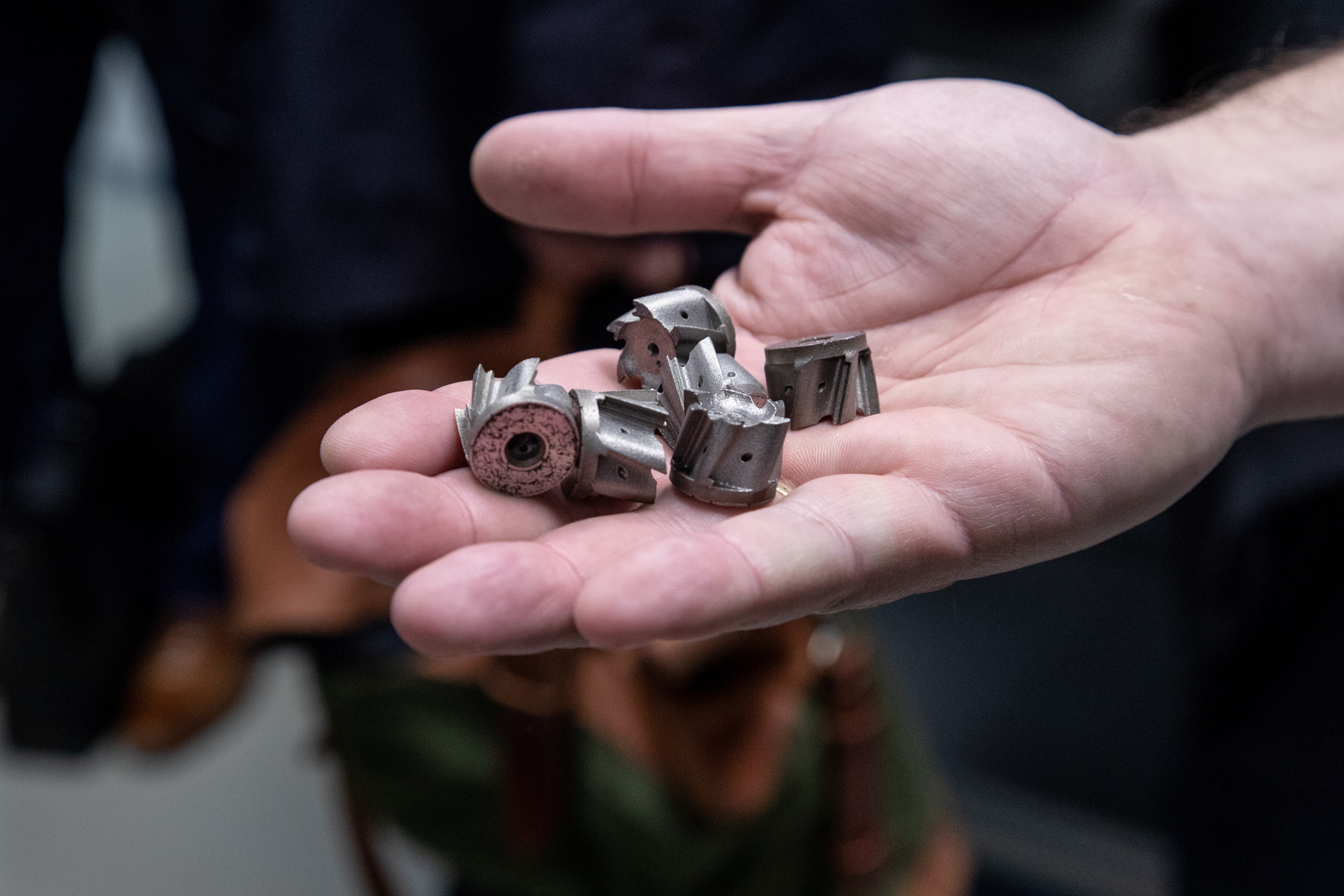 A selection of 3D-printed parts for PCD facemills. Photo courtesy of Ceratizit Group
