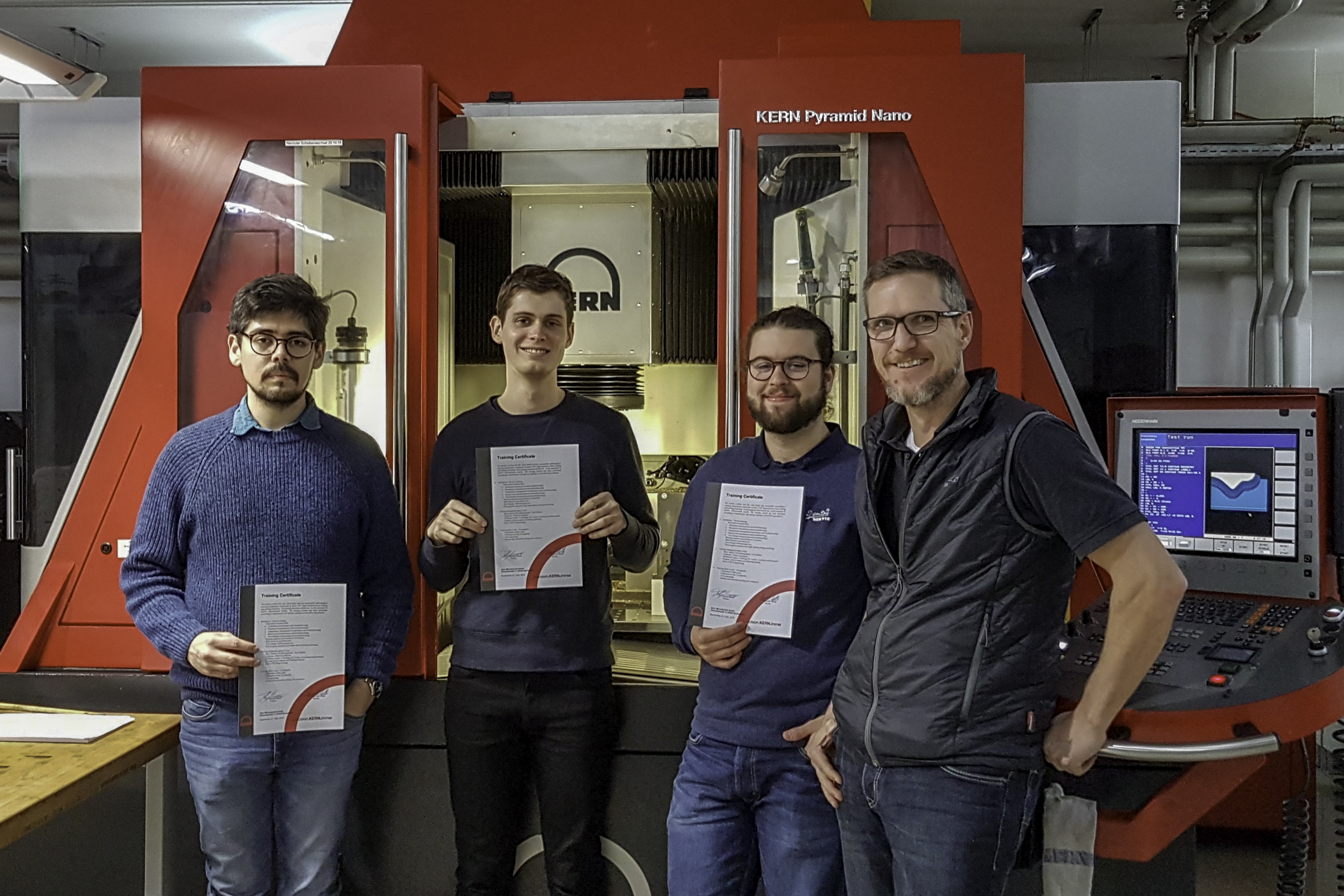 Watchmaker manufactures small parts with a high-precision machine tool image