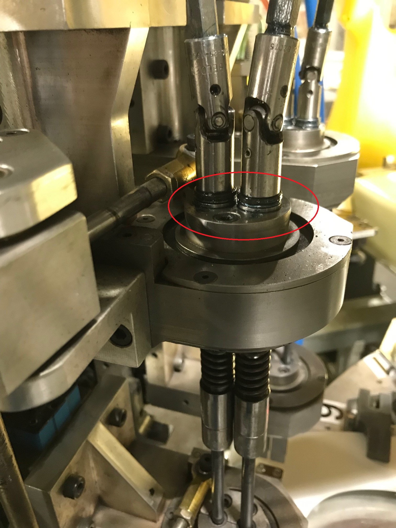 A one-piece banded thrust ball bearing that would utilize a special lubricant.