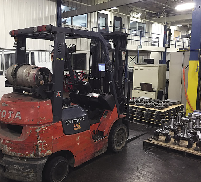 Each ITAMCO forklift is linked to the company's ERP system through GPS and an application on forklift-mounted tablets. Image courtesy ITAMCO. Each ITAMCO forklift is linked to the company's ERP system through GPS and an application on forklift-mounted tablets. Image courtesy ITAMCO.