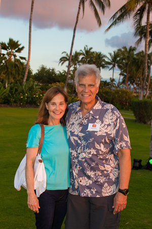 Keynote speaker and Olympic swim champion Mark Spitz shown with his wife, Suzy. Image courtesy Pacific Dream Photography.